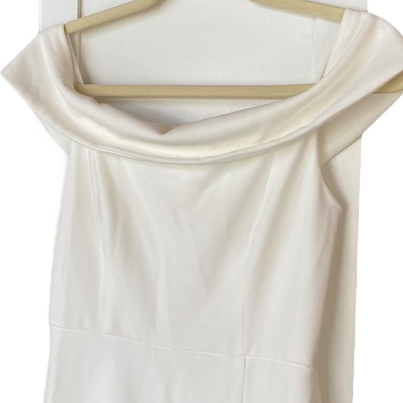 Lulus White Aveline Off The Shoulder Maxi Wedding Dress Dress Women’s Size Small - Picture 5 of 11